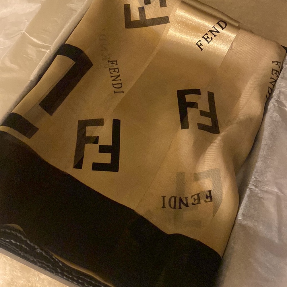 Fendi scarf in silk semi transparent